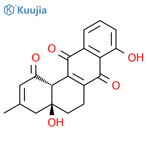 Benz[a]anthracene-1,7,12(4H)-trione,4a,5,6,12b-tetrahydro-4a,8-dihydroxy-3-methyl-, (4aR,12bS)-rel-(+)- structure