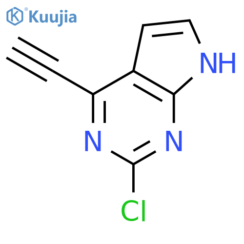 2-chloro-4-ethynyl-7H-Pyrrolo[2,3-d]pyrimidine structure