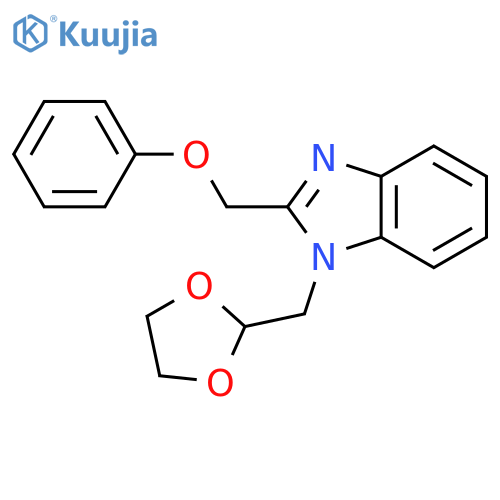 1-(1,3-dioxolan-2-yl)methyl-2-(phenoxymethyl)-1H-1,3-benzodiazole structure