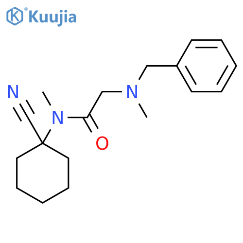 2-benzyl(methyl)amino-N-(1-cyanocyclohexyl)-N-methylacetamide structure