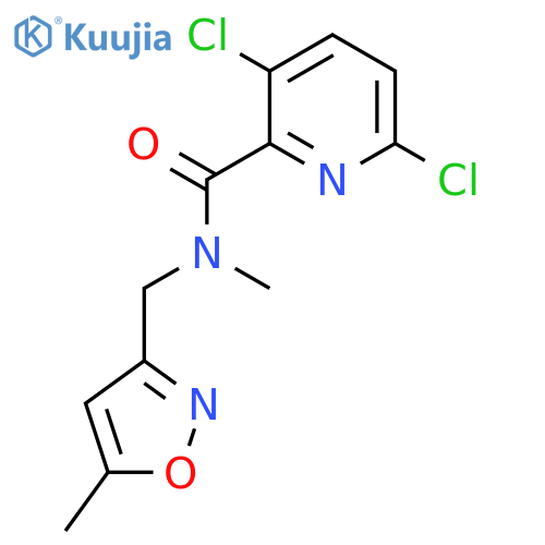 3,6-dichloro-N-methyl-N-(5-methyl-1,2-oxazol-3-yl)methylpyridine-2-carboxamide structure
