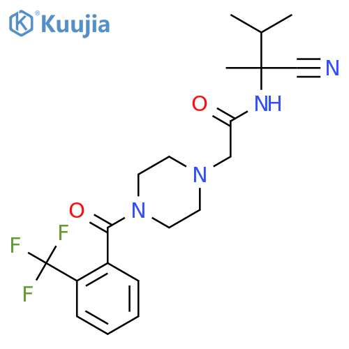 N-(1-Cyano-1,2-dimethylpropyl)-2-{4-[2-(trifluoromethyl)benzoyl]piperazin-1-YL}acetamide structure