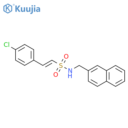 (E)-2-(4-chlorophenyl)-N-(naphthalen-2-ylmethyl)ethenesulfonamide structure