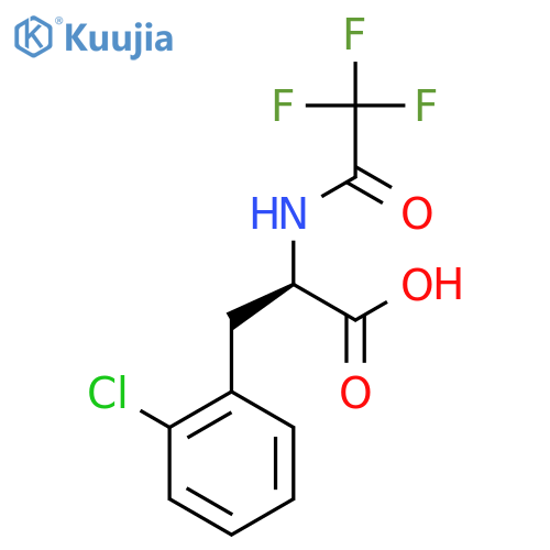 (2R)-3-(2-chlorophenyl)-2-(2,2,2-trifluoroacetamido)propanoic acid structure