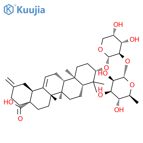 30-Noroleana-12,20(29)-dien-28-oicacid, 3-[[2-O-(6-deoxy-a-L-mannopyranosyl)-a-L-arabinopyranosyl]oxy]-, (3b)- (9CI) structure