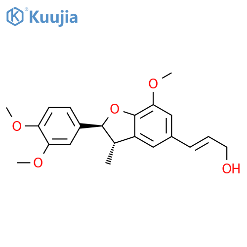 2-Propen-1-ol,3-[(2S,3S)-2-(3,4-dimethoxyphenyl)-2,3-dihydro-7-methoxy-3-methyl-5-benzofuranyl]-,(2E)- structure