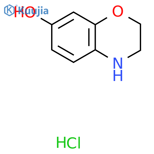 3,4-dihydro-2H-1,4-benzoxazin-7-ol;hydrochloride structure