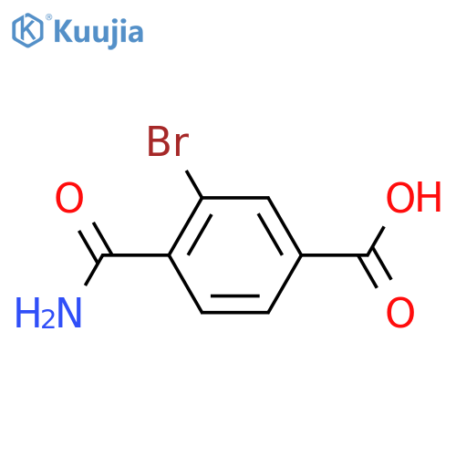 3-Bromo-4-carbamoylbenzoic acid structure