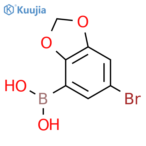 5-Bromo-2,3-methylenedioxyphenylboronic Acid structure