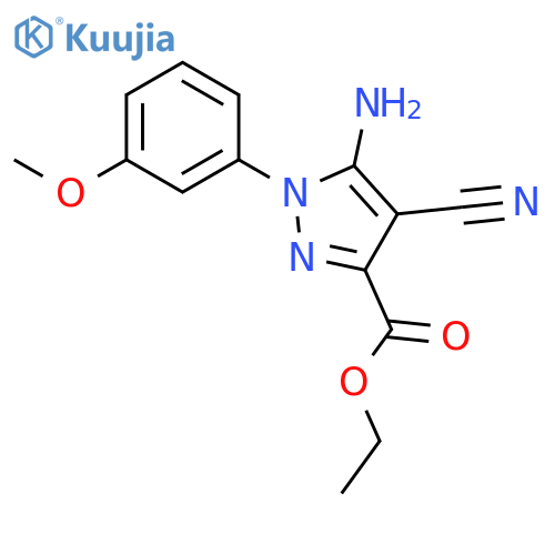 Ethyl 5-Amino-4-cyano-1-(3-methoxyphenyl)pyrazole-3-carboxylate structure