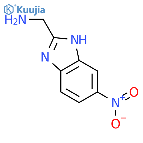 (5-Nitro-1H-1,3-benzodiazol-2-yl)methanamine structure