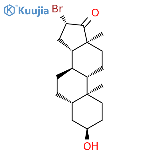 Androstan-17-one,16-bromo-3-hydroxy-, (3a,5a,16b)- (9CI) structure