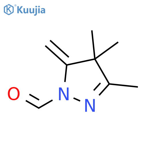1H-Pyrazole-1-carboxaldehyde,4,5-dihydro-3,4,4-trimethyl-5-methylene- structure