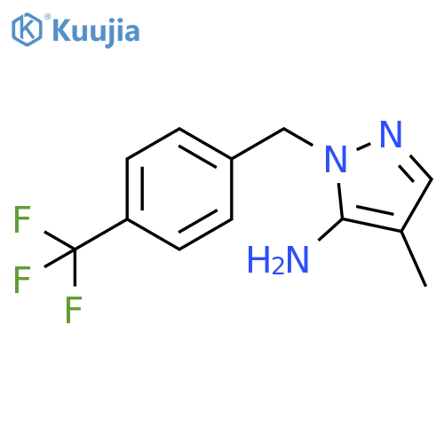 4-Methyl-1-[4-(trifluoromethyl)benzyl]-1H-pyrazol-5-amine structure