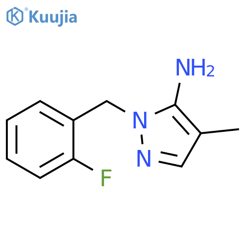 1-(2-Fluorophenyl)methyl-4-methyl-1H-pyrazol-5-amine structure