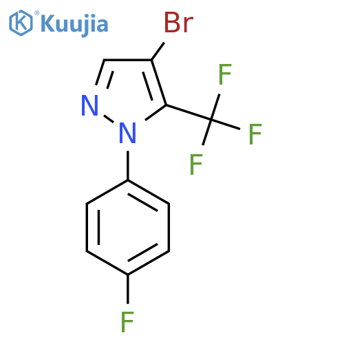 4-bromo-1-(4-fluorophenyl)-5-(trifluoromethyl)-1H-pyrazole structure