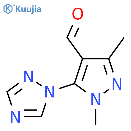 1,3-Dimethyl-5-(1h-1,2,4-triazol-1-yl)-1h-pyrazole-4-carbaldehyde structure