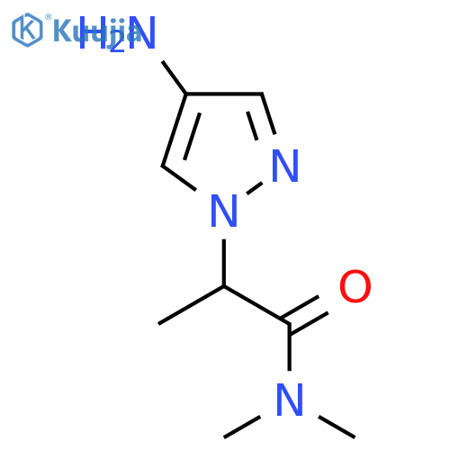 2-(4-amino-1H-pyrazol-1-yl)-N,N-dimethylpropanamide structure