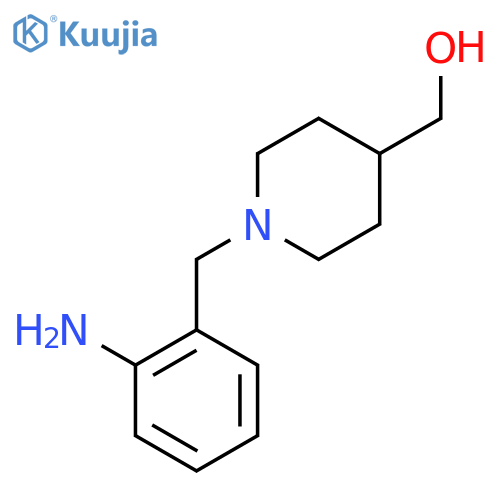 {1-(2-Aminophenyl)methylpiperidin-4-yl}methanol structure