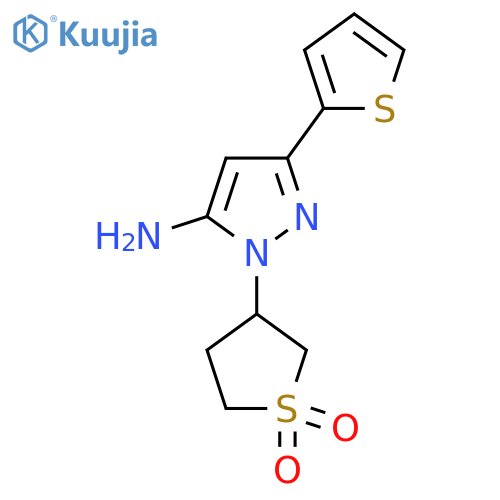 1-(1,1-dioxidotetrahydro-3-thienyl)-3-(2-thienyl)-1H-pyrazol-5-amine structure