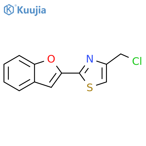 2-(1-BENZOFURAN-2-YL)-4-(CHLOROMETHYL)-1,3-THIAZOLE structure