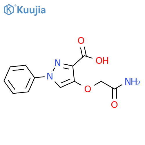 1H-Pyrazole-3-carboxylic acid, 4-(2-amino-2-oxoethoxy)-1-phenyl- structure
