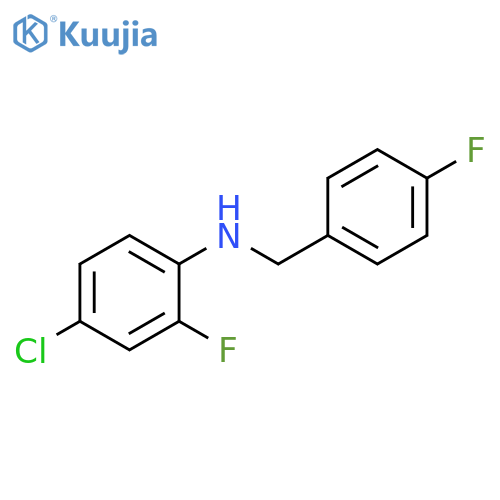 4-Chloro-2-fluoro-N-(4-fluorobenzyl)aniline, 97% structure