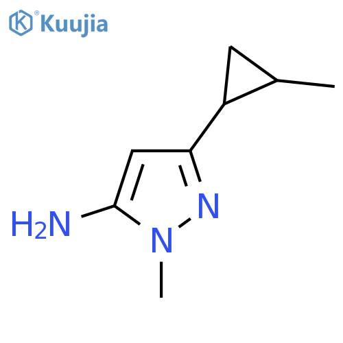 1-Methyl-3-(2-methylcyclopropyl)-1h-pyrazol-5-amine structure