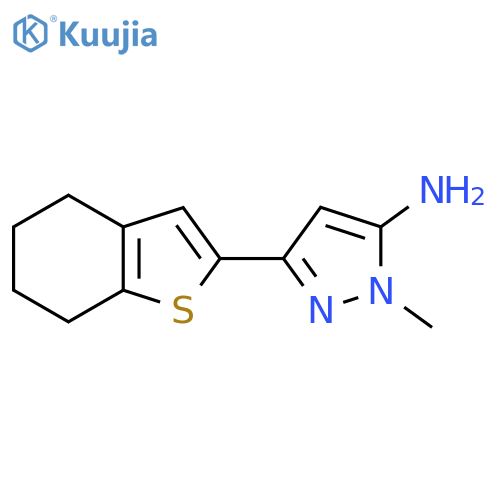 1-Methyl-3-(4,5,6,7-tetrahydro-1-benzothiophen-2-yl)-1H-pyrazol-5-amine structure