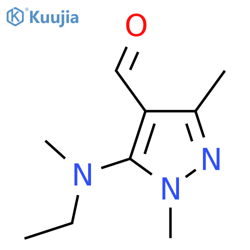 5-[Ethyl(methyl)amino]-1,3-dimethyl-1h-pyrazole-4-carbaldehyde structure