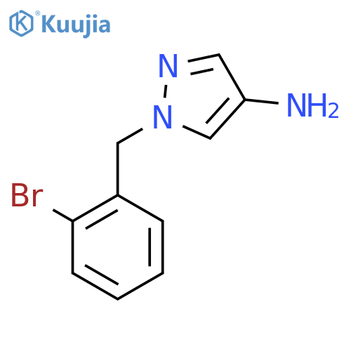 1-[(2-Bromophenyl)methyl]-1H-pyrazol-4-amine structure
