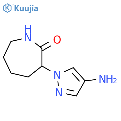 3-(4-amino-1H-pyrazol-1-yl)azepan-2-one structure