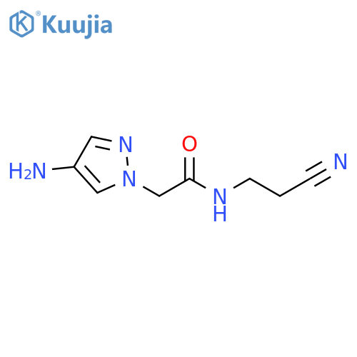 2-(4-amino-1H-pyrazol-1-yl)-N-(2-cyanoethyl)acetamide structure