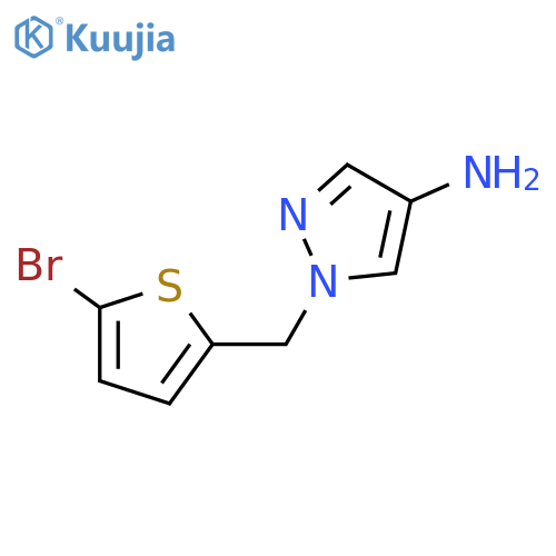 1-(5-bromothiophen-2-yl)methyl-1H-pyrazol-4-amine structure