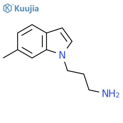 3-(6-Methyl-1H-indol-1-yl)propan-1-amine structure