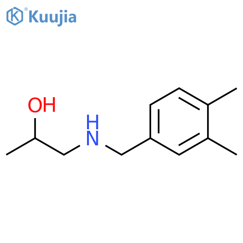 1-{(3,4-dimethylphenyl)methylamino}propan-2-ol structure