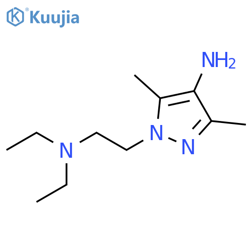 1-2-(diethylamino)ethyl-3,5-dimethyl-1H-pyrazol-4-amine structure