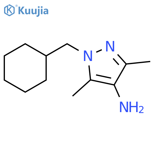 1-(cyclohexylmethyl)-3,5-dimethyl-1H-pyrazol-4-amine structure
