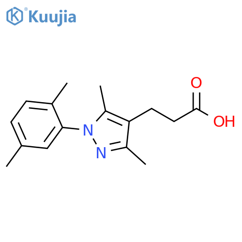 3-[1-(2,5-Dimethyl-phenyl)-3,5-dimethyl-1H-pyrazol-4-yl]-propionic acid structure