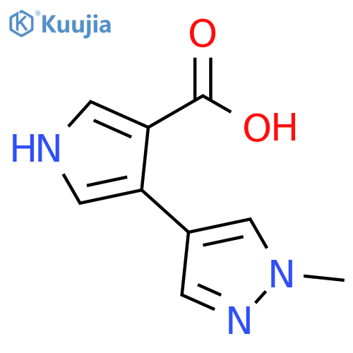 4-(1-methyl-1H-pyrazol-4-yl)-1H-pyrrole-3-carboxylic acid structure