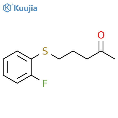 2-Pentanone, 5-[(2-fluorophenyl)thio]- structure