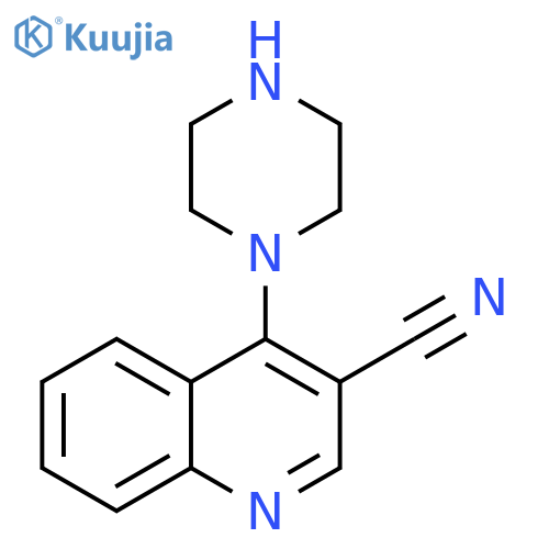 4-(piperazin-1-yl)quinoline-3-carbonitrile structure