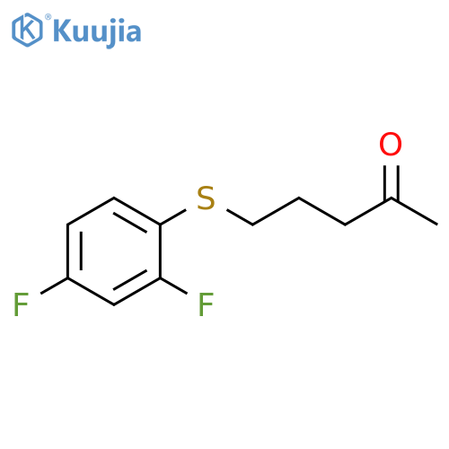 2-Pentanone, 5-[(2,4-difluorophenyl)thio]- structure