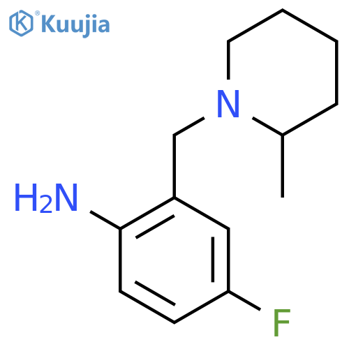 4-Fluoro-2-(2-methyl-1-piperidinyl)methylaniline structure