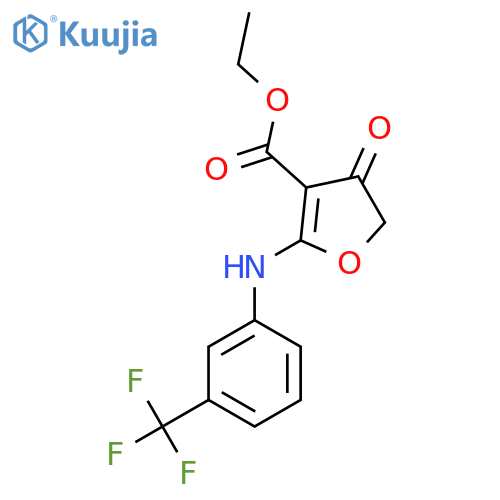 Ethyl 4-oxo-2-[3-(trifluoromethyl)anilino]furan-3-carboxylate structure