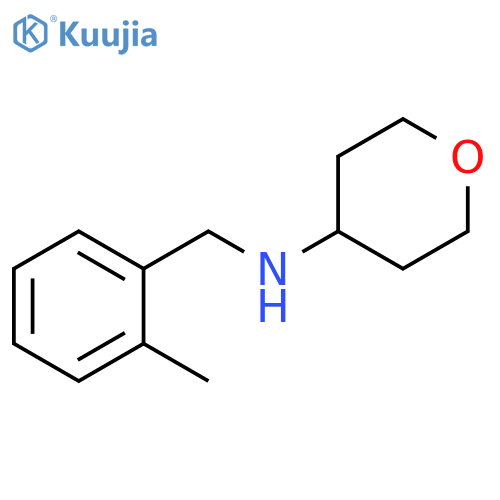 N-[(2-methylphenyl)methyl]oxan-4-amine structure