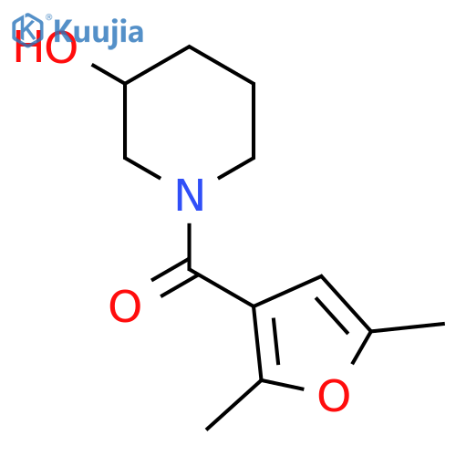 1-(2,5-Dimethylfuran-3-carbonyl)piperidin-3-ol structure
