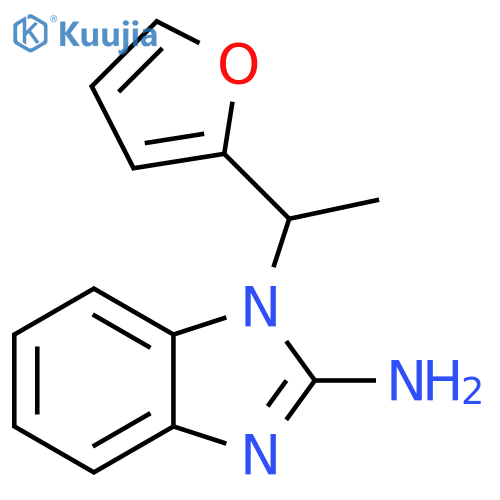 1-[1-(furan-2-yl)ethyl]-2,3-dihydro-1H-1,3-benzodiazol-2-imine structure