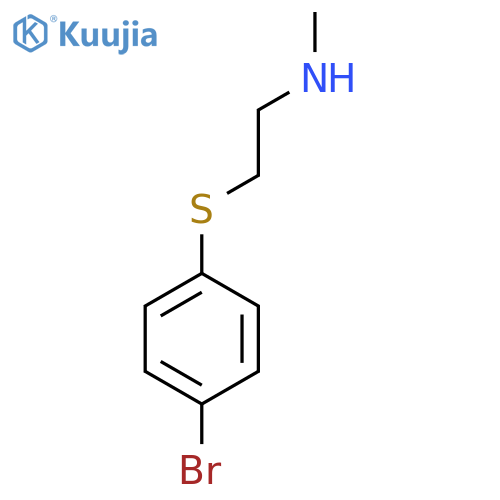 {2-(4-bromophenyl)sulfanylethyl}(methyl)amine structure