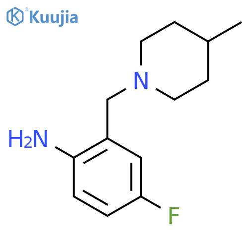 4-Fluoro-2-(4-methyl-1-piperidinyl)methylaniline structure